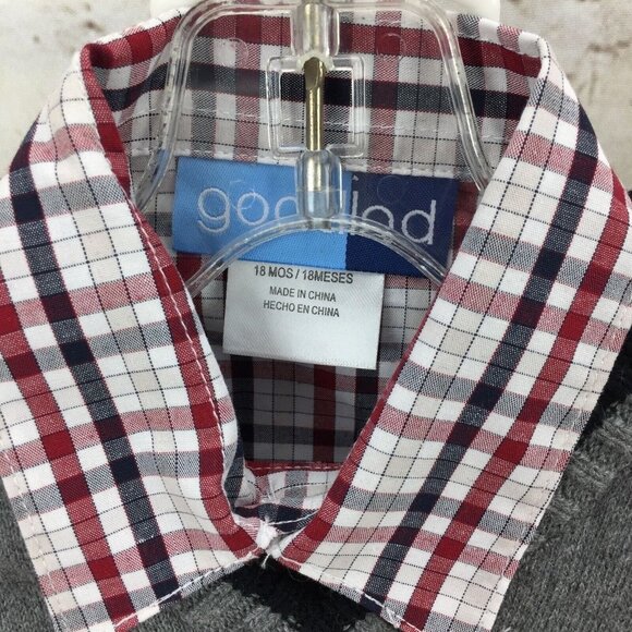 Good Lad Boys Outfit Size 24 M 2T Arglyes Sweater Vest Pant Toddler 3 Pc - Picture 2 of 7